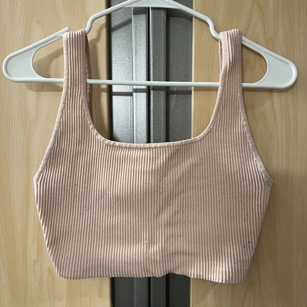 Light Pink Ribbed Tank Top - Aritzia